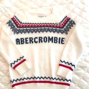 Abercrombie kids red white and blue sweater